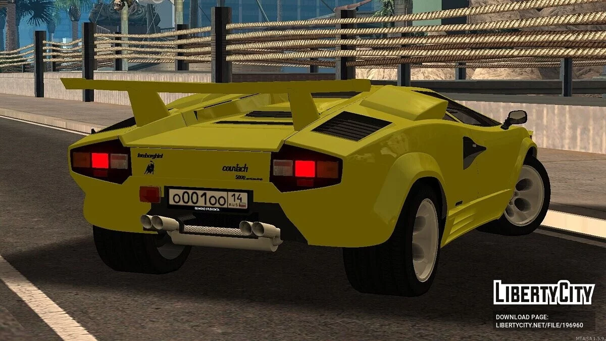 Lamborghini Countach 5000QV 1985 + CCD / GTA San Andreas
