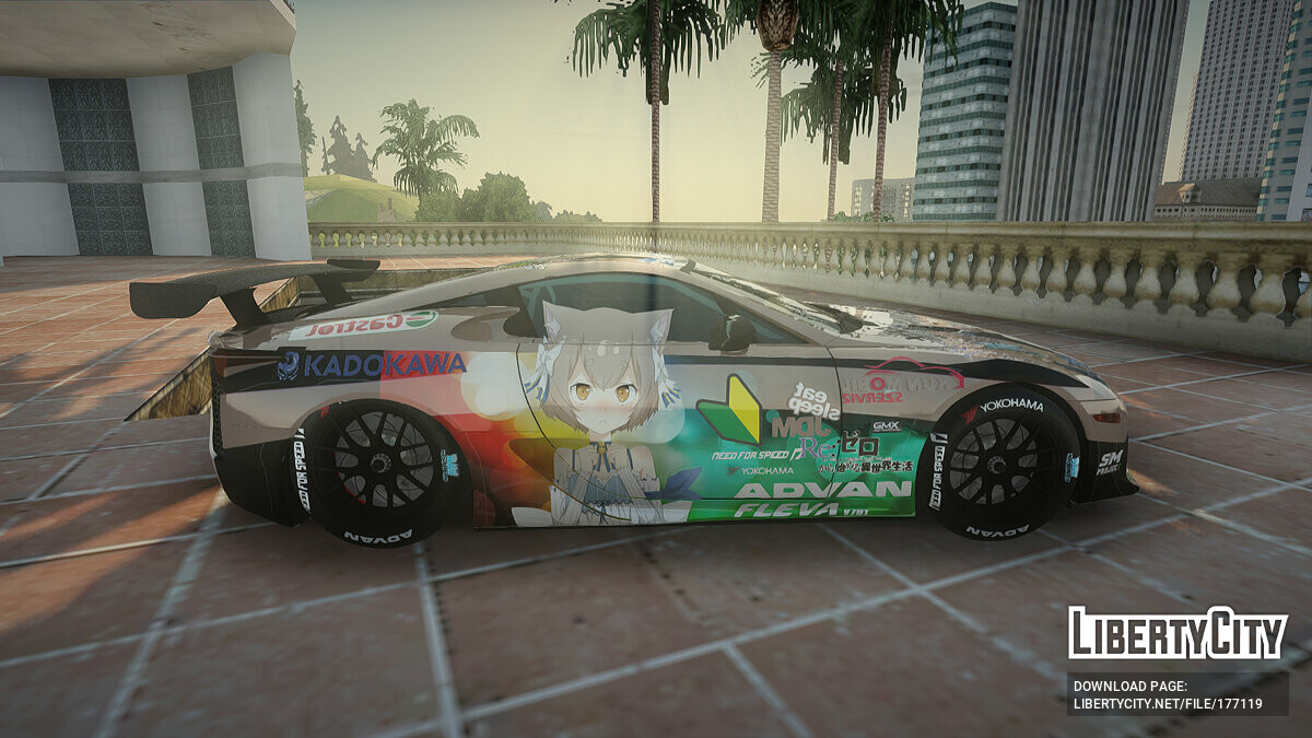 Скачать Lexus LFA Felix The Brown of ReZero для GTA San Andreas