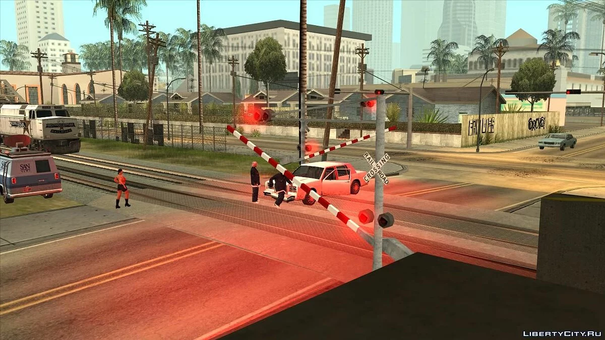 Недостающие железнодорожные шлагбаумы в LS / GTA San Andreas