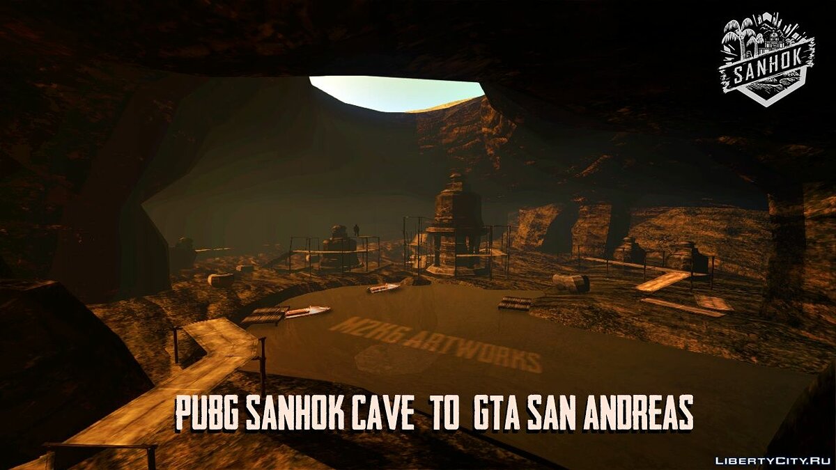 Скачать PUBG Sanhok Cave – Секретная пещера с карты Sanhok из PUBG для GTA  San Andreas