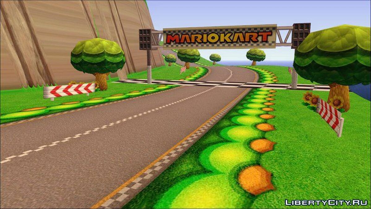 Скачать Mario Kart Wii Sunny Island - Карта Солнечного острова для GTA San  Andreas