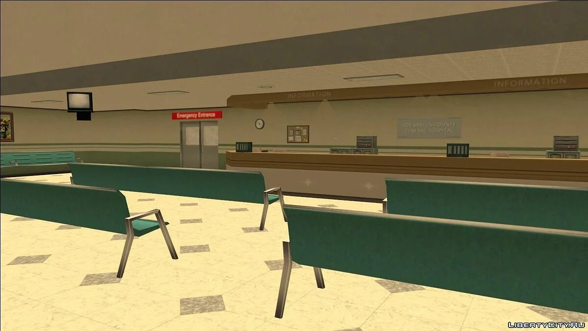 Интерьер больницы Лос-Сантоса - LS County General Hospital / GTA San Andreas