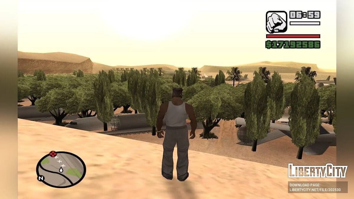 Заросшее кладбище самолётов / GTA San Andreas