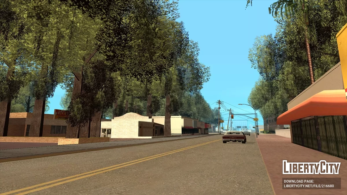 Густой лес на Grove Street / GTA San Andreas