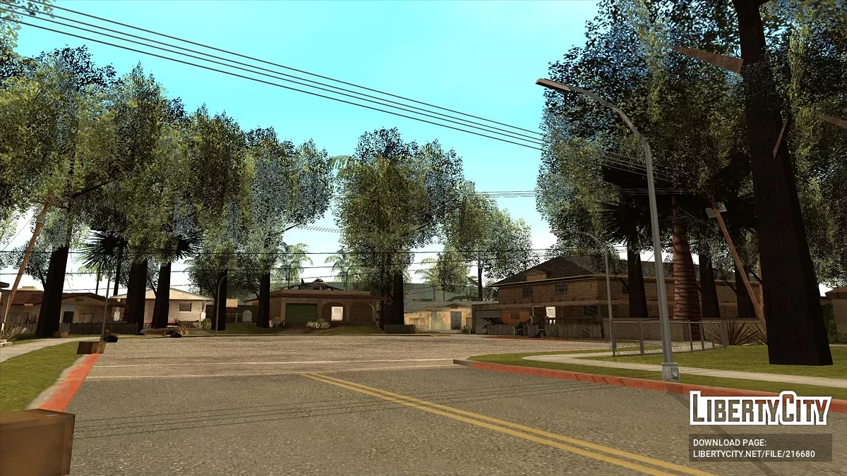 Густой лес на Grove Street / GTA San Andreas