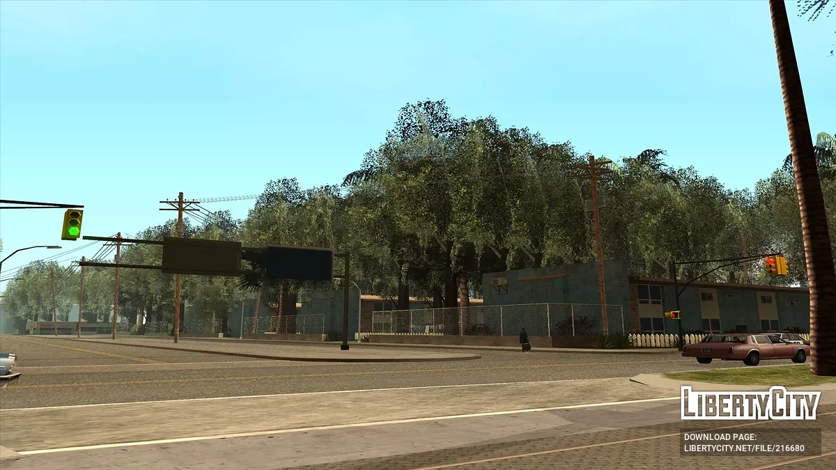 Густой лес на Grove Street / GTA San Andreas
