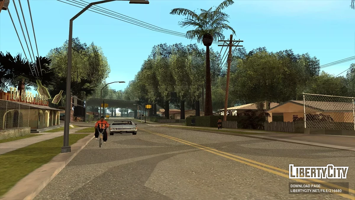 Густой лес на Grove Street / GTA San Andreas