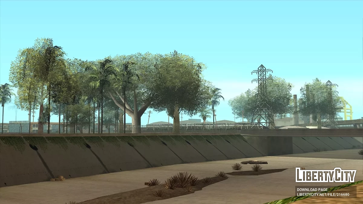 Густой лес на Grove Street / GTA San Andreas