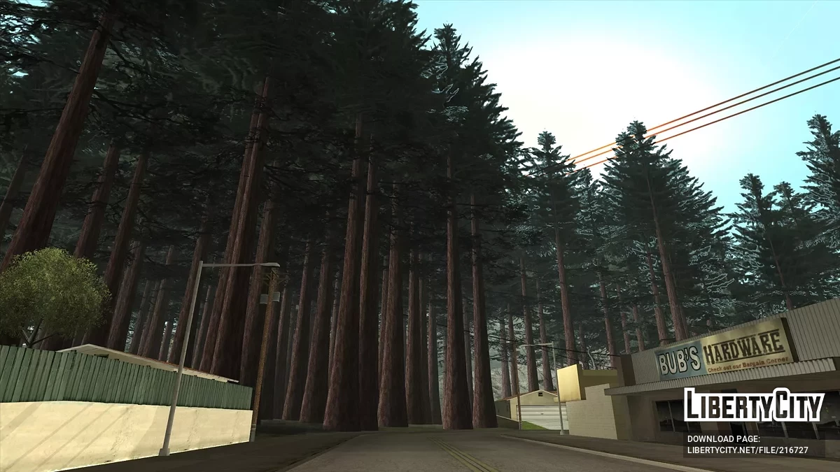 Лесной массив в поселке Паломино Крик / GTA San Andreas