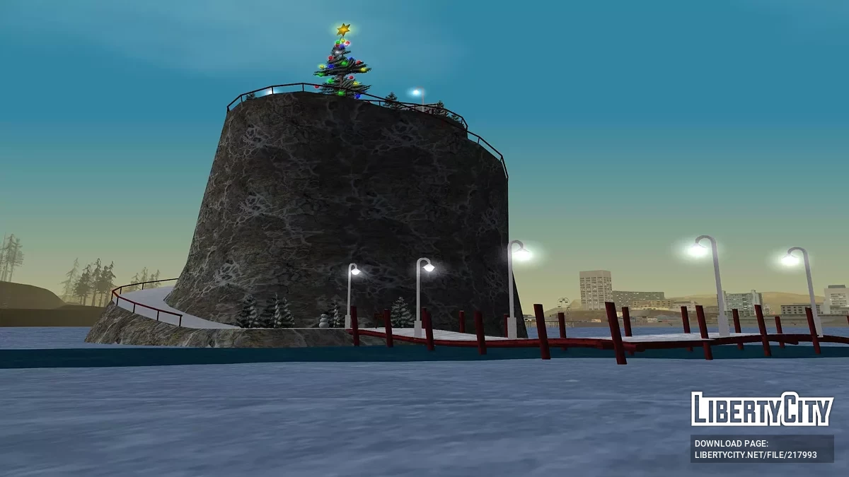 Новогодний островок и декорации / GTA San Andreas