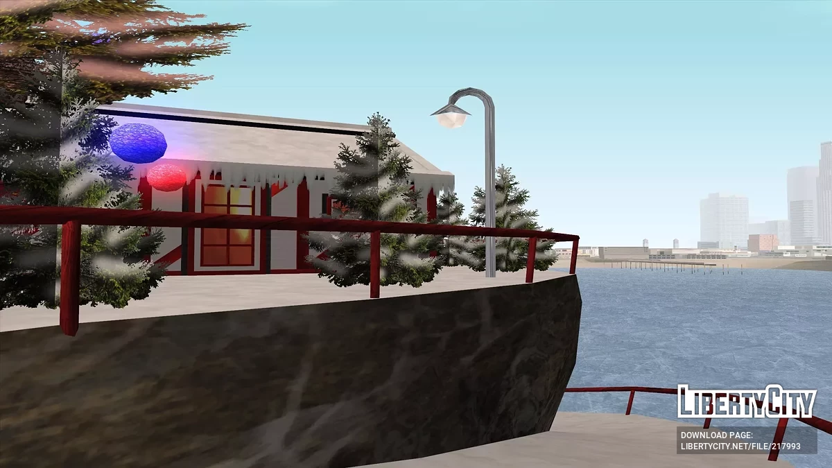 Новогодний островок и декорации / GTA San Andreas