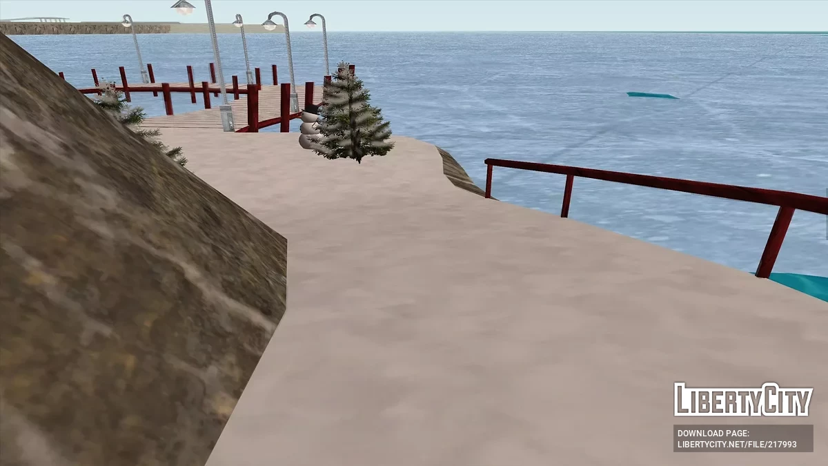 Новогодний островок и декорации / GTA San Andreas