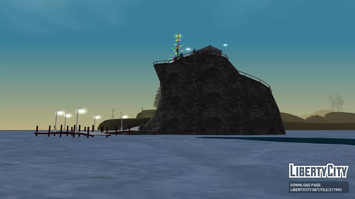 Новогодний островок и декорации / GTA San Andreas