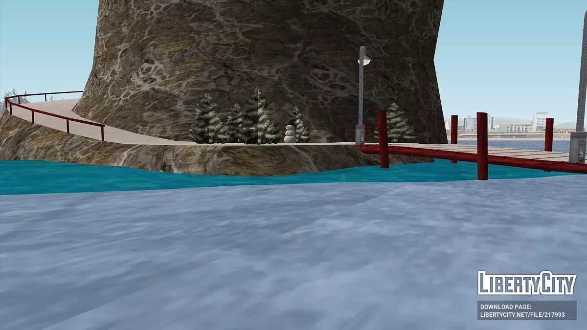 Новогодний островок и декорации / GTA San Andreas