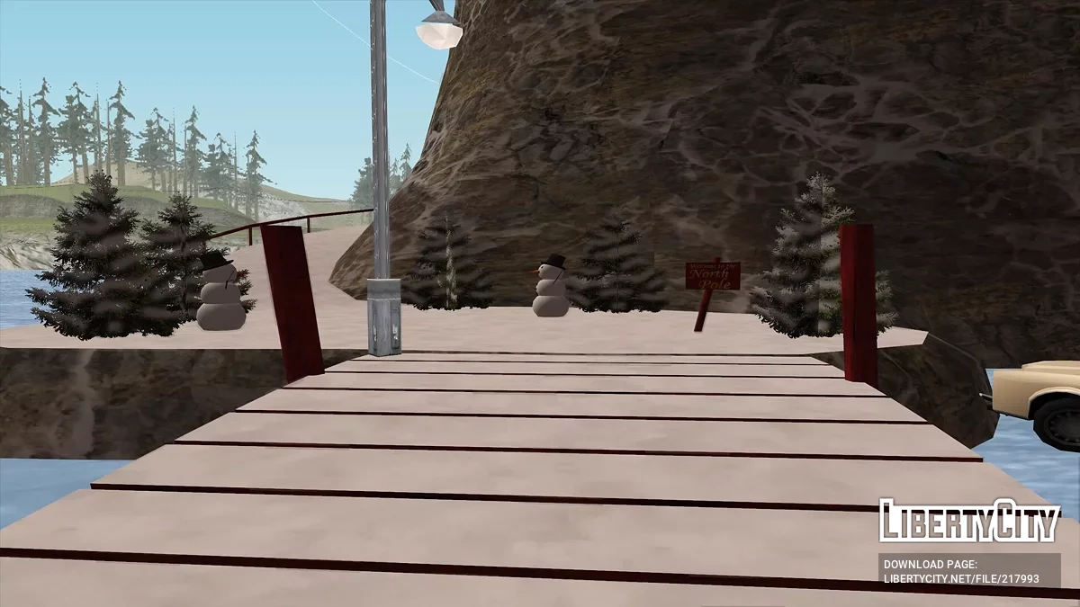 Новогодний островок и декорации / GTA San Andreas