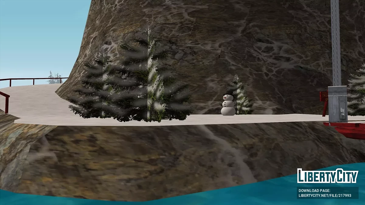 Новогодний островок и декорации / GTA San Andreas