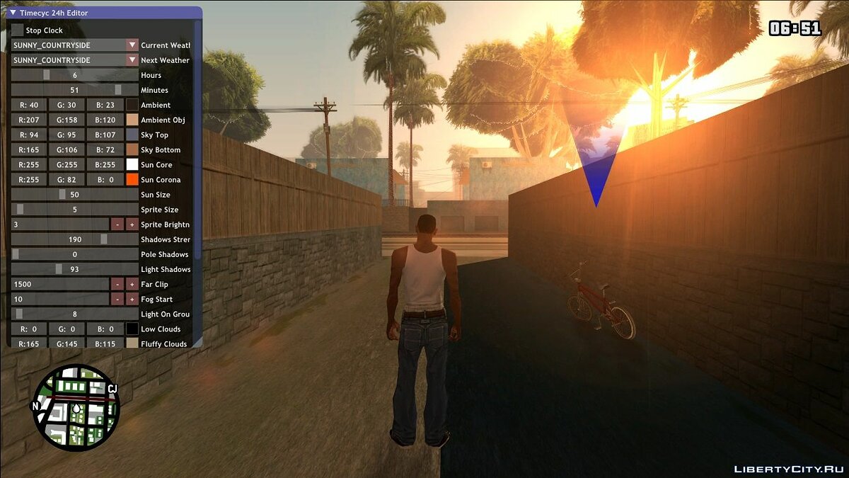 Скачать In-game 24h TimeCycle Editor для GTA San Andreas