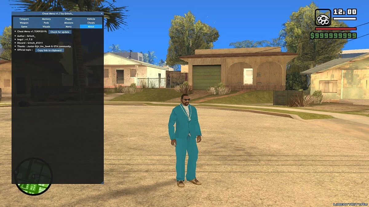 Чит-Меню / GTA San Andreas