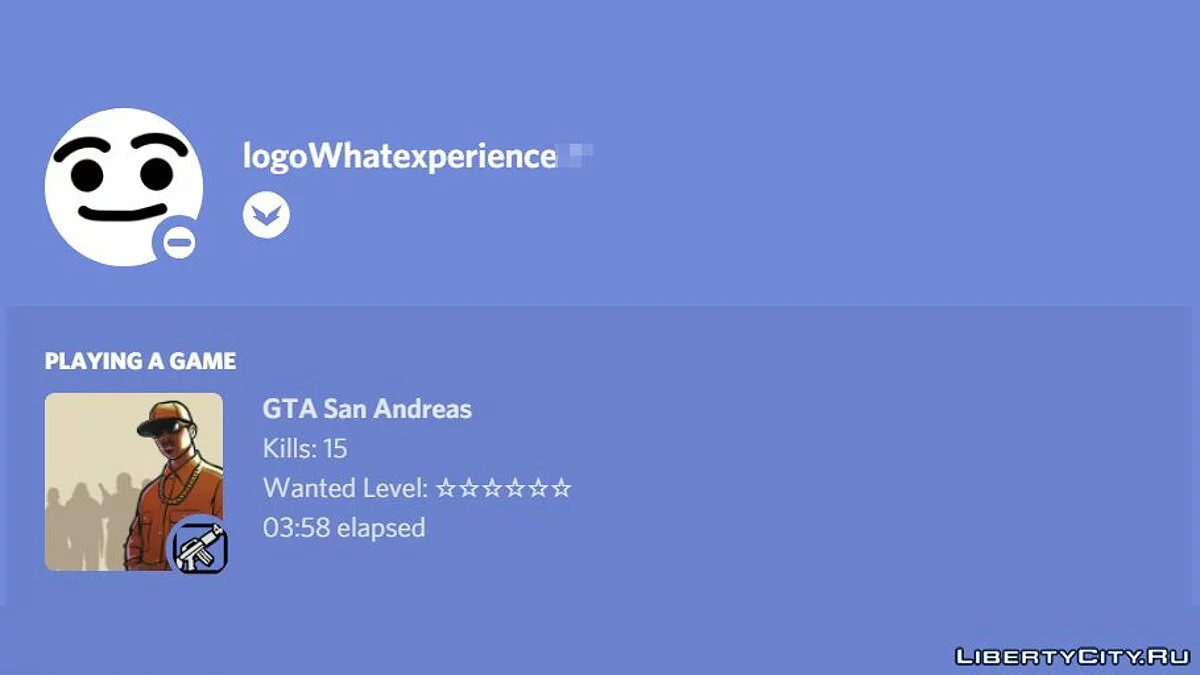 Discord Rich Presence - Отображение информации об игре / GTA San Andreas