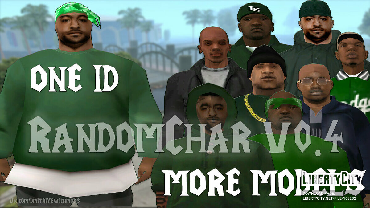 Скачать RandomChar v0.4 для GTA San Andreas