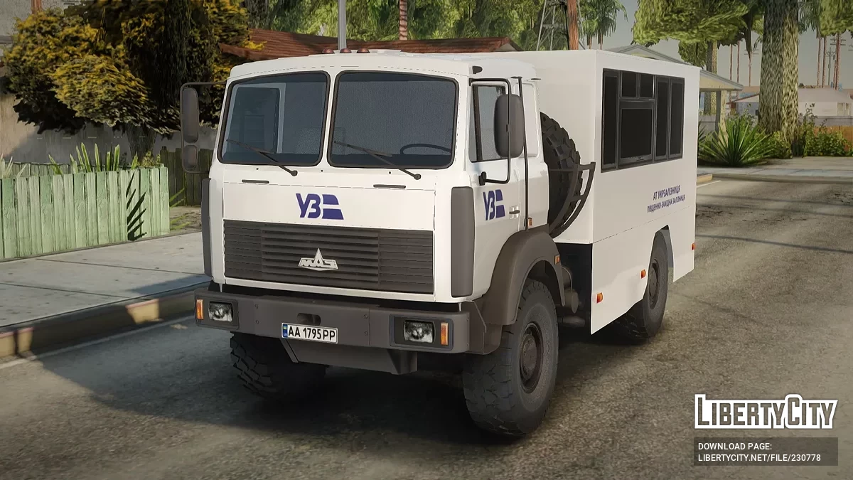 МАЗ Украинская железная дорога / GTA San Andreas