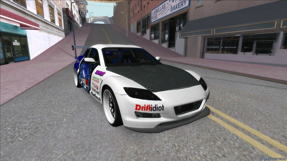 Скачать Mazda RX-8 Tuned Black Rock Shooter Itasha для GTA San Andreas