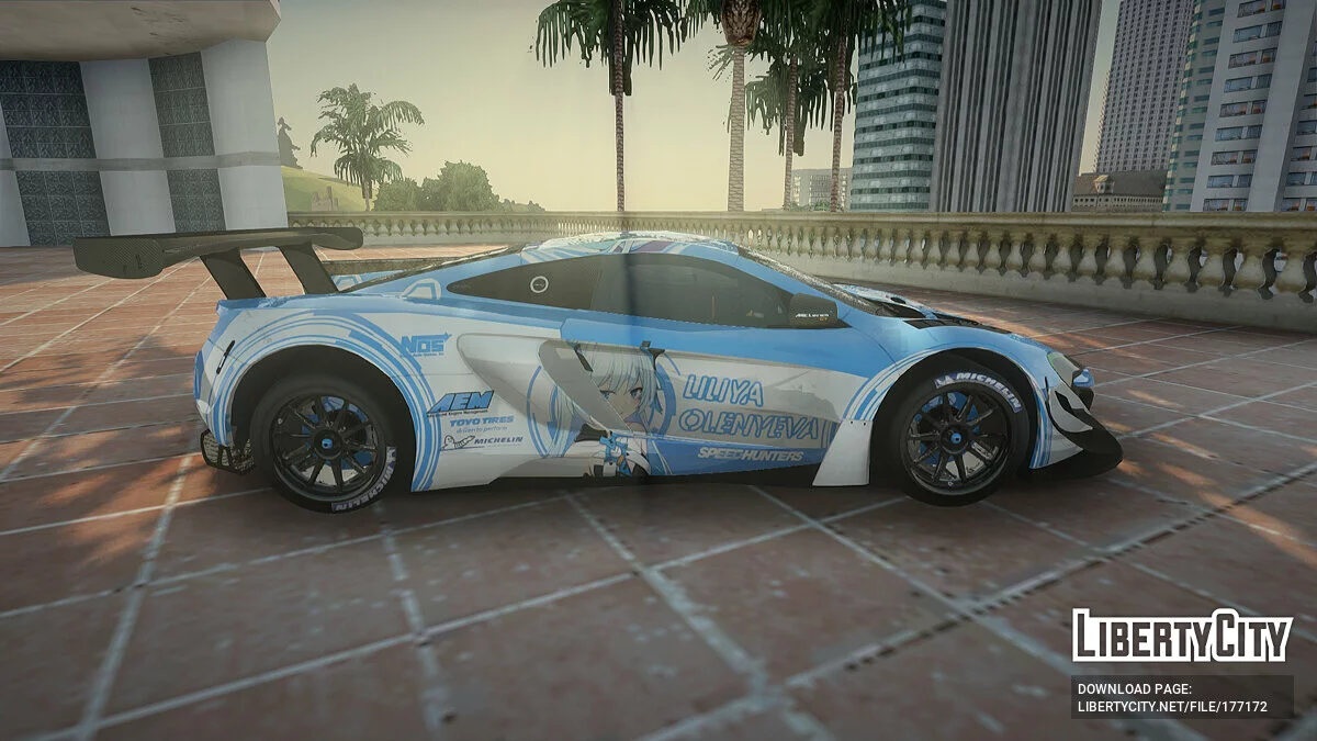 McLaren 650S GT3 2015 Itasha Liliya [2k и 4k текстуры] / GTA San Andreas