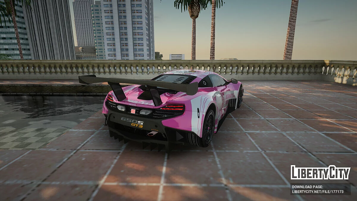 McLaren 650S GT3 2015 Itasha Rozaliya [2k и 4k текстуры] / GTA San Andreas