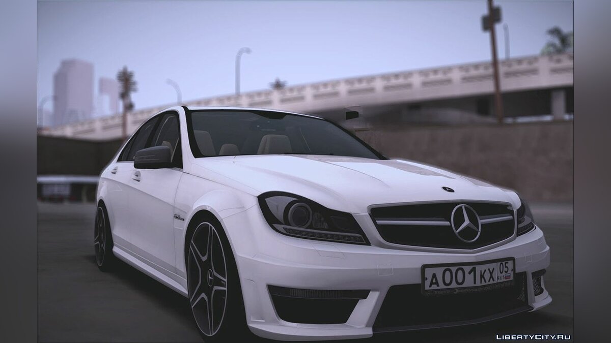 Скачать Mercedes-Benz C63 AMG W204 для GTA San Andreas