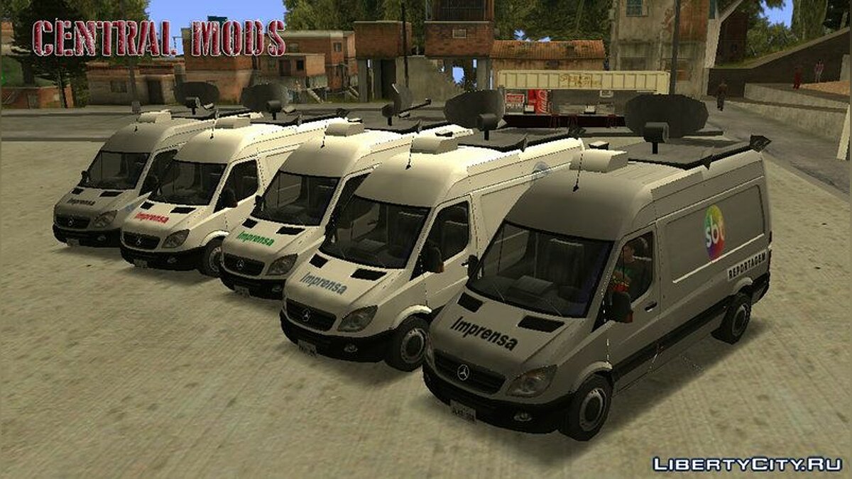 Скачать MB Sprinter 2013 - Imprensa (Новостной фургон) для GTA San Andreas