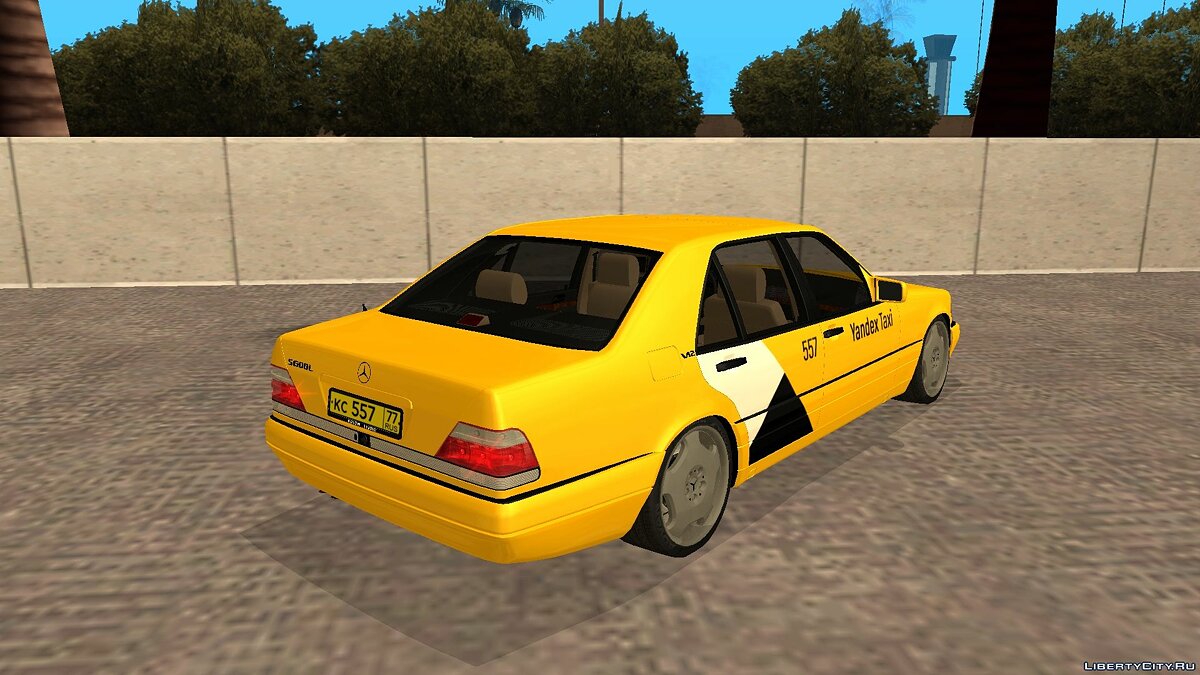 Скачать Mercedes-Benz S600L W140 “Yandex Taxi” (Yellow) для GTA San Andreas