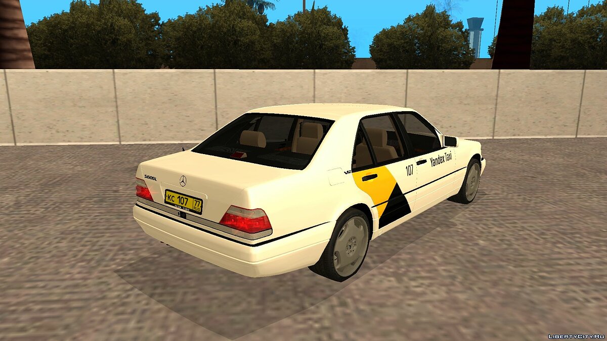 Скачать Mercedes-Benz S600L W140 “Yandex Taxi” (White) для GTA San Andreas