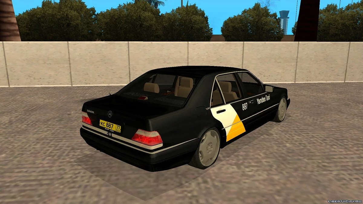 Mercedes-Benz S600L W140 “Yandex Taxi” (Black) / GTA San Andreas
