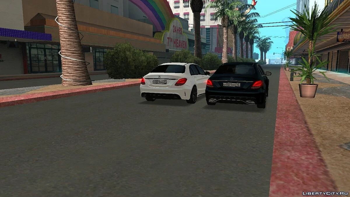 Mercedes-Benz C63s AMG (black & chrome) / GTA San Andreas