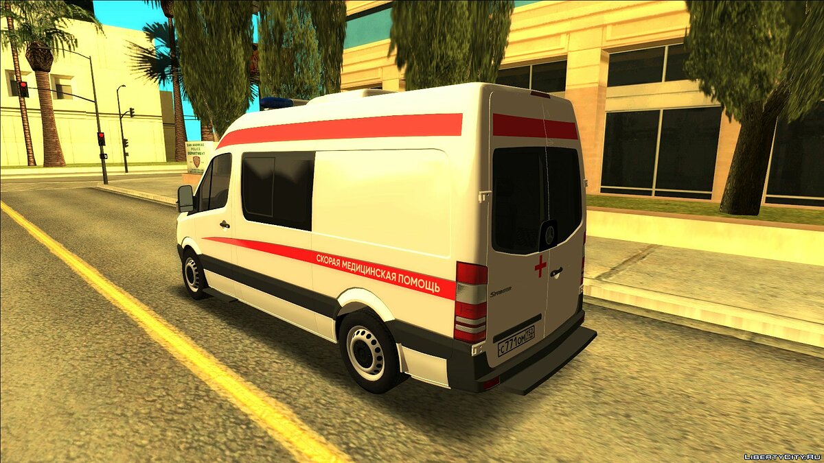 Скачать Mercedes-Benz Sprinter 311CDI (скорая мед.помощь) для GTA San  Andreas