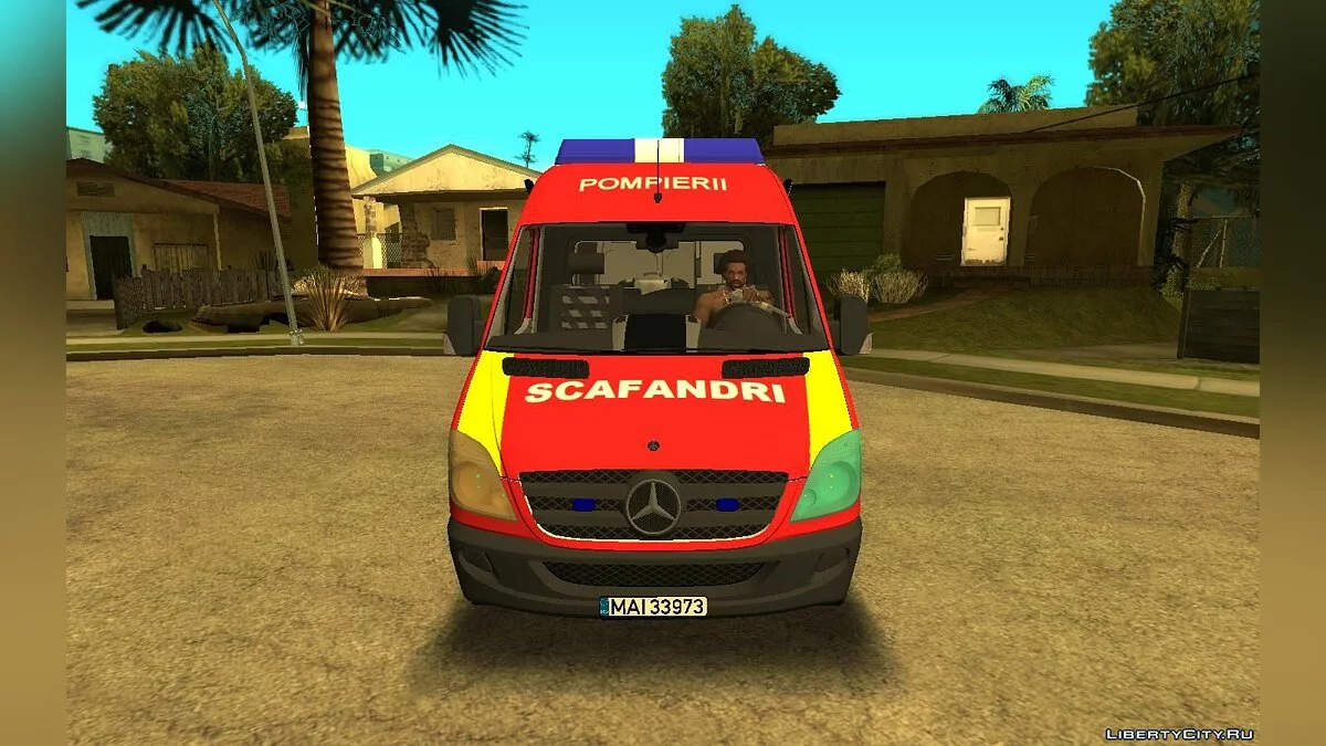 Mercedes Sprinter Pompierii Scafandri / GTA San Andreas