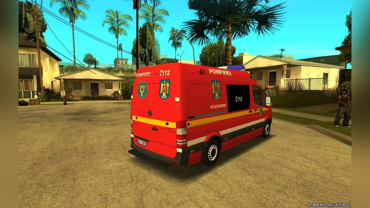 Mercedes Sprinter Pompierii Scafandri / GTA San Andreas