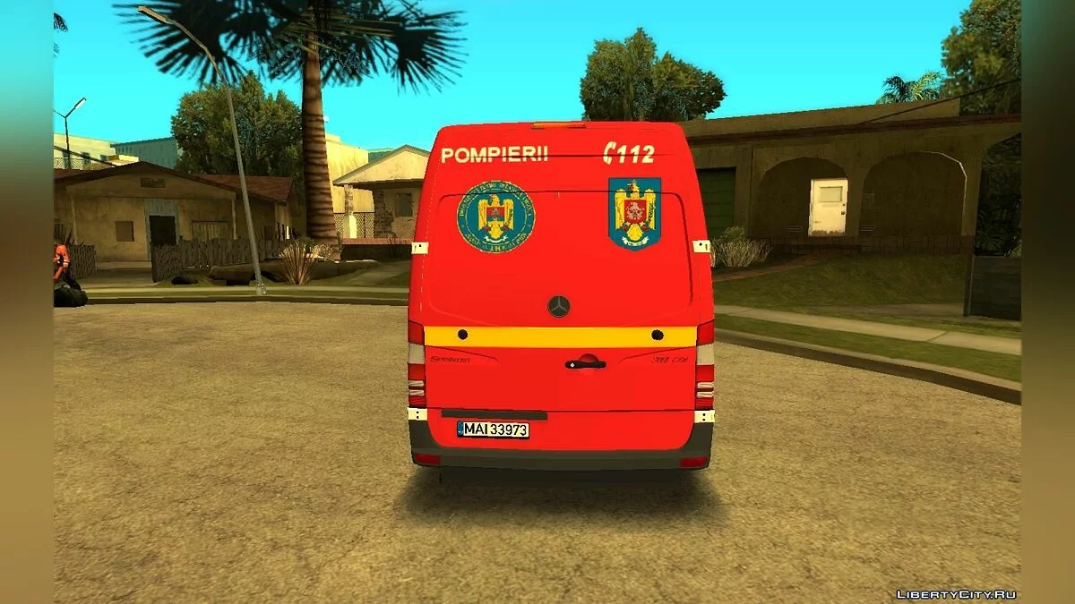 Mercedes Sprinter Pompierii Scafandri / GTA San Andreas