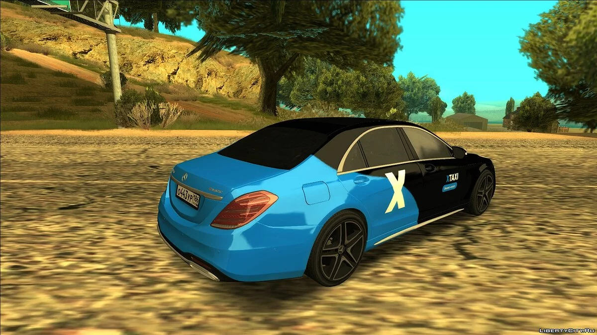 Mercedes-Benz S-class в цветографике «XTAXI» / GTA San Andreas