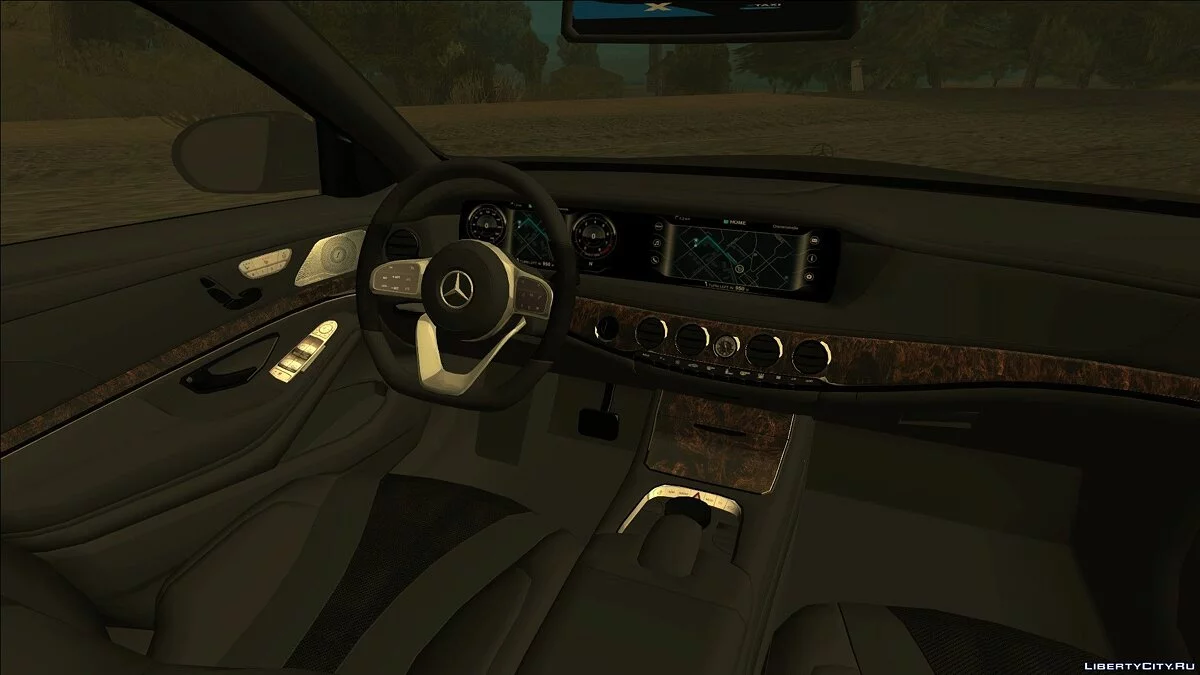 Mercedes-Benz S-class в цветографике «XTAXI» / GTA San Andreas