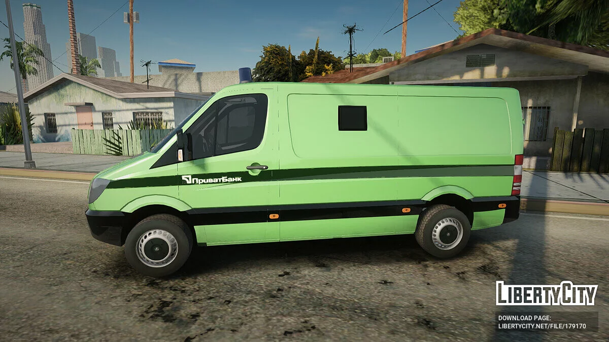 Mercedes-Benz Spinter Приват Банк / GTA San Andreas