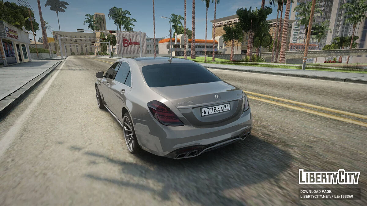 Mercedes-Benz S63 W222 AMG 2018 / GTA San Andreas
