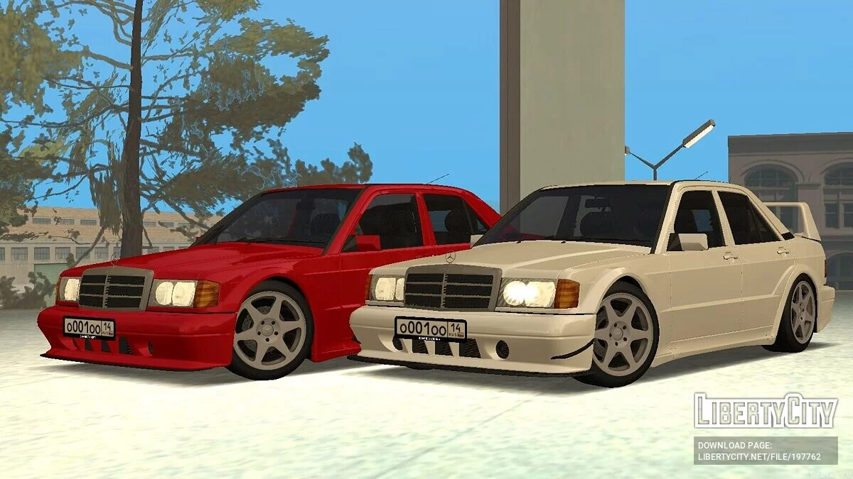 Mercedes-Benz 190E + CCD / GTA San Andreas