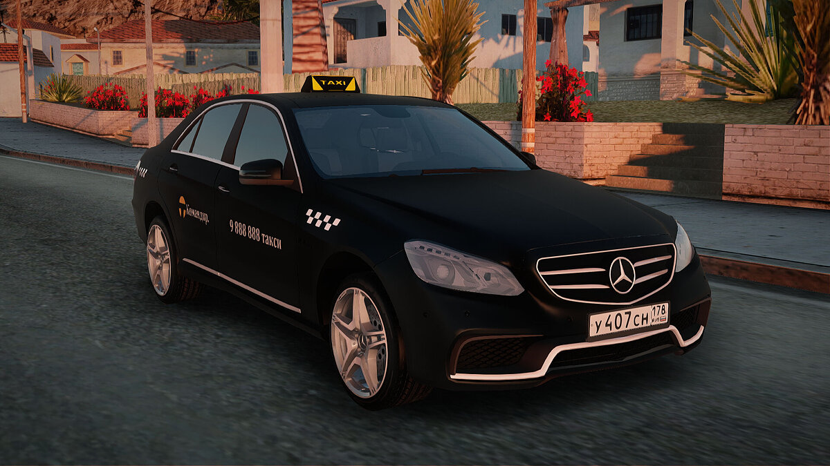 Скачать Mercedes-Benz E-Class 63 Taxi для GTA San Andreas