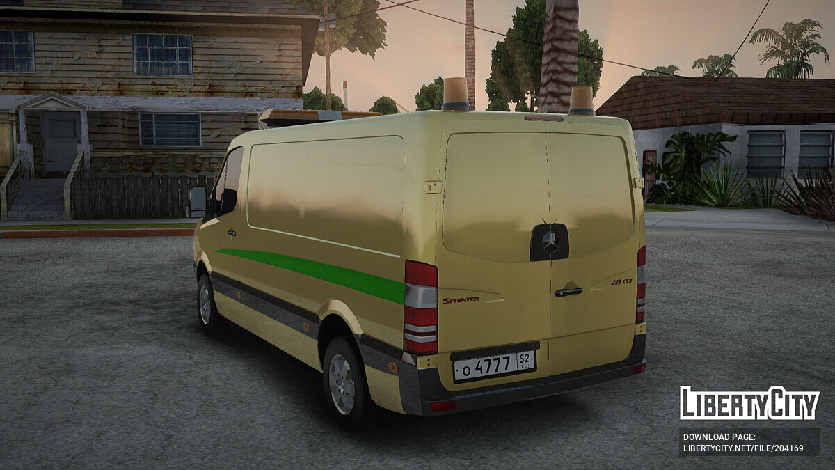 Скачать Mercedes-Benz Sprinter Инкассация России для GTA San Andreas