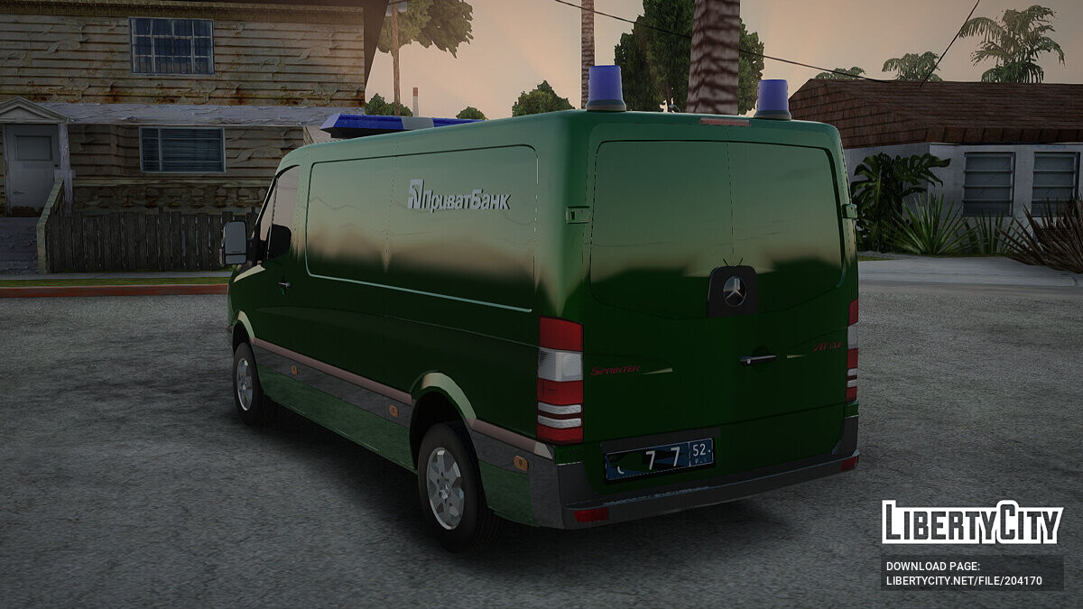 Скачать Mercedes-Benz Sprinter ПриватБанк для GTA San Andreas