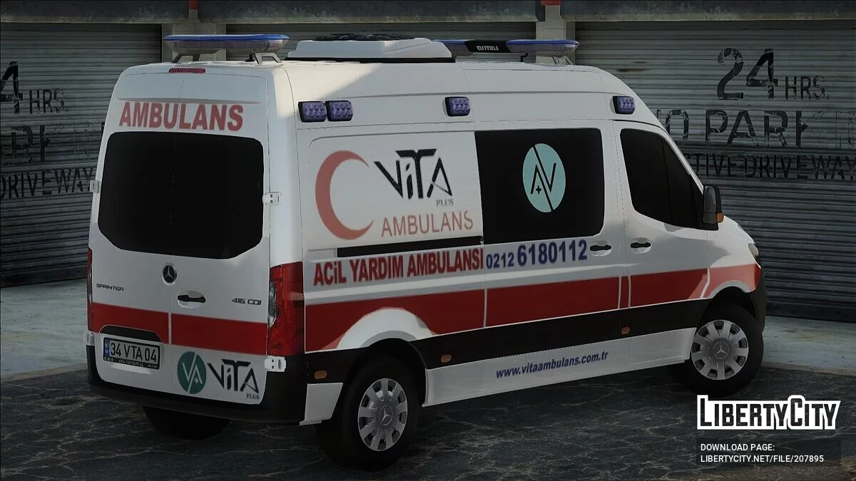 Mercedes-Benz Sprinter Vita - Скорая Помощь / GTA San Andreas