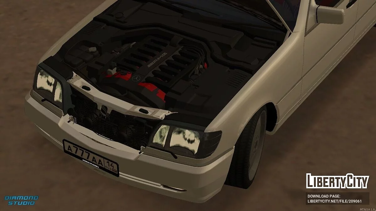 Mercedes-Benz W140 S600 + CCD / GTA San Andreas