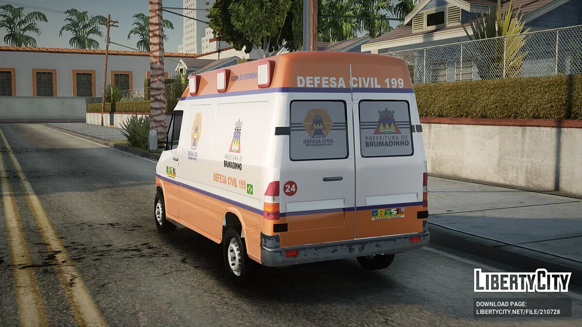 Mercedes-Benz Sprinter Ambulance (Defesa Civil) / GTA San Andreas