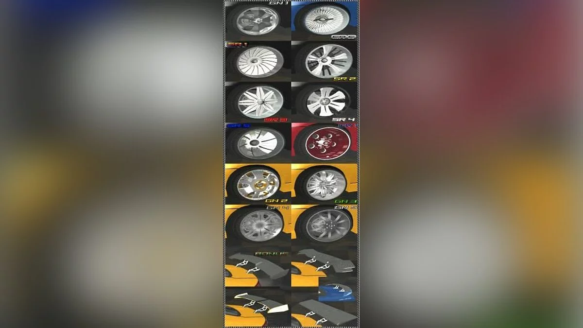 EA Wheels & Spoiler Pack / GTA San Andreas